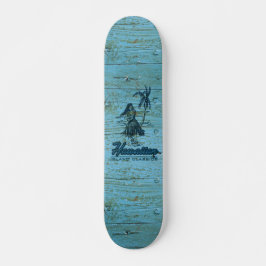 Skateboard Surf Shack Hawaiian Faux Wood