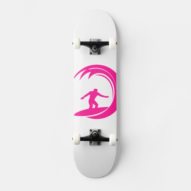 Skateboard Surfing Hot Pink (Anverso)