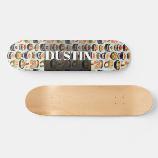 Skateboard Sushi acuarela personalizada