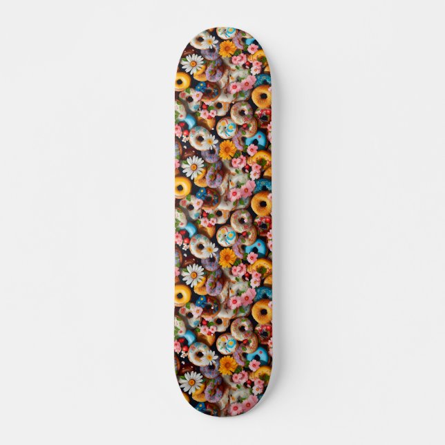 Skateboard Sweet Donuts Seamless Pattern Design (Anverso )