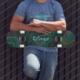 Skateboard Swirl Moderno Personalizado