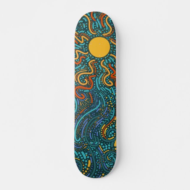 Skateboard Swirling Sun (Anverso )