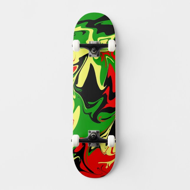 Skateboard Swirls Afrocéntrico (Anverso)