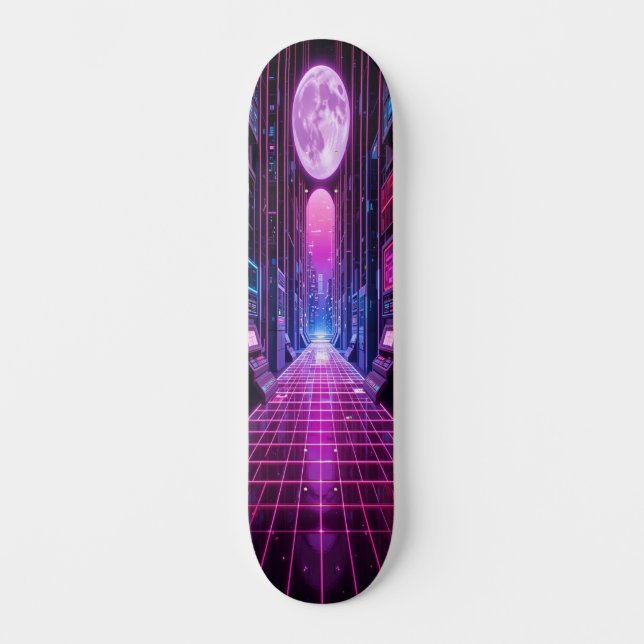 Skateboard Synthwave Shred Edition 4 (Anverso)