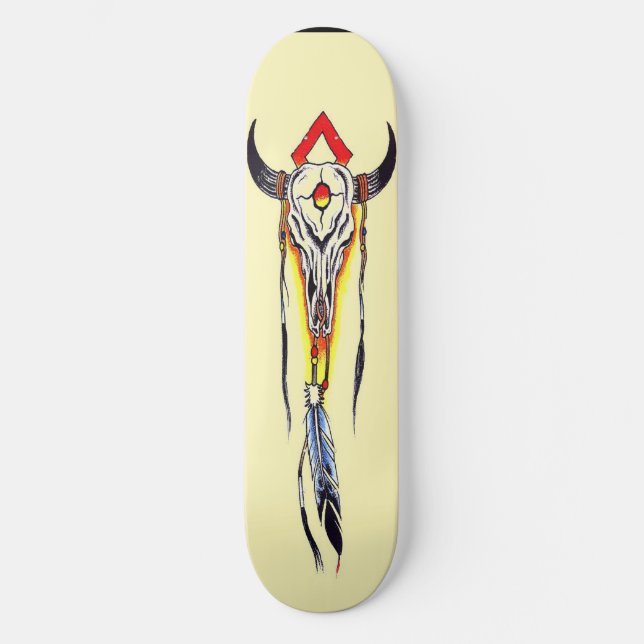 SKATEBOARD TABLA BISON SKULL (Anverso)