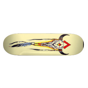 SKATEBOARD TABLA BISON SKULL