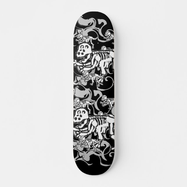 Skateboard Tabla de skateau de dinosaurios T-Rex (Anverso )