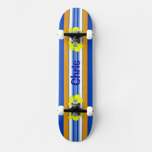 Skateboard Tabla hawaiana hawaiana del azul del hibisco