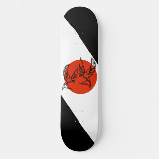 Skateboard Tablas cristianas tragan en círculo al atardecer