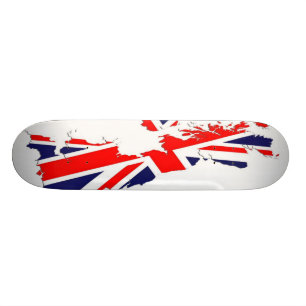 Skateboard Tablero BRITÁNICO del patín de la bandera del ma