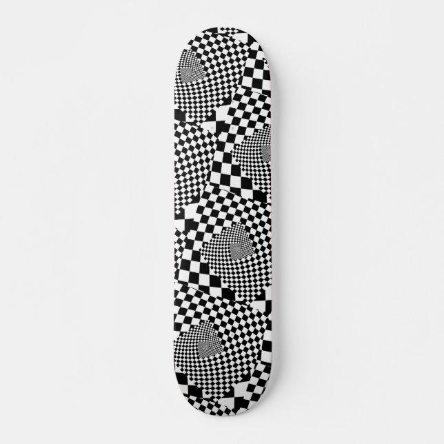 Skateboard Tablero de ajedrez B&W (Anverso )
