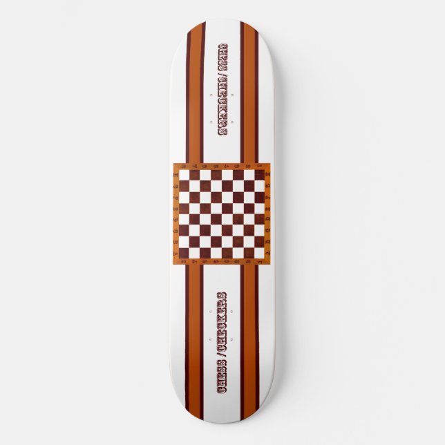 Skateboard tablero de ajedrez/damas (Anverso)