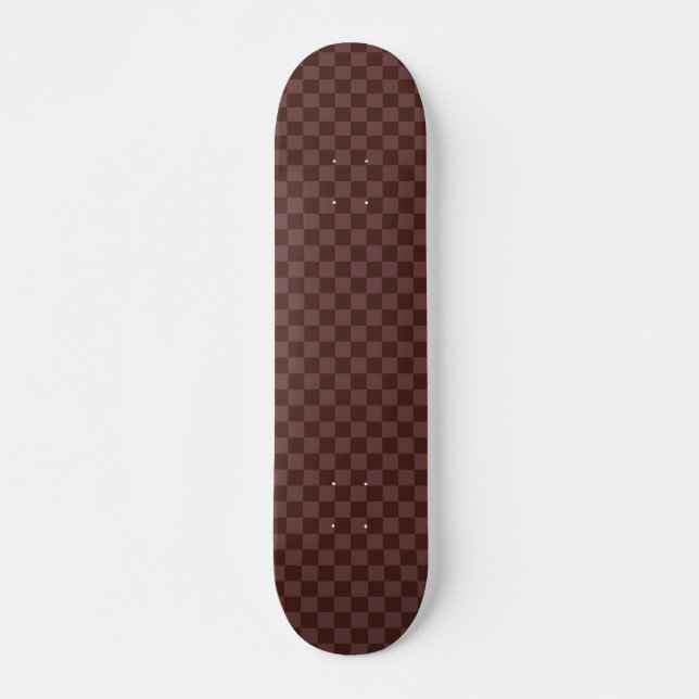 Skateboard Tablero de ajedrez oscuro (Anverso )
