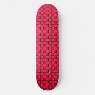 Skateboard Tablero de ajedrez rojo y negro