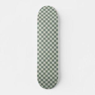Skateboard tablero de ajedrez verde