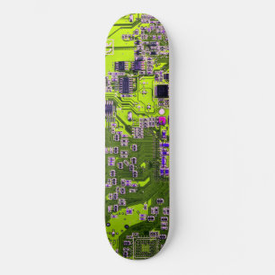 Skateboard Tablero de Circuito de Friki de Computadora Amaril