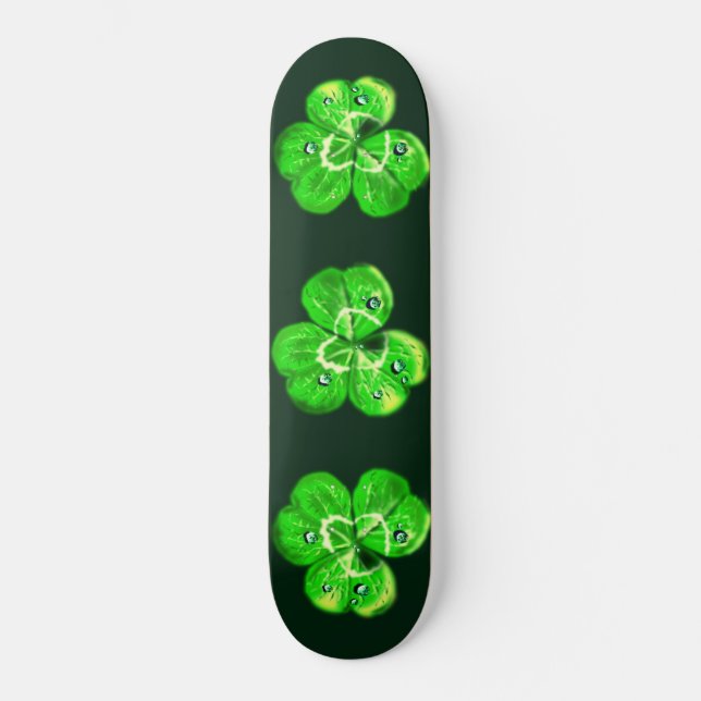 Skateboard Tablero de Clovers - Colores Personalizados (Anverso)