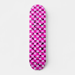Skateboard Tablero de control de cráneo rosa