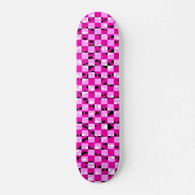Skateboard Tablero de control de cráneo rosa (Anverso )