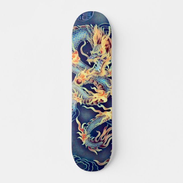Skateboard Tablero de encargo del cromo del elemento chino (Anverso )