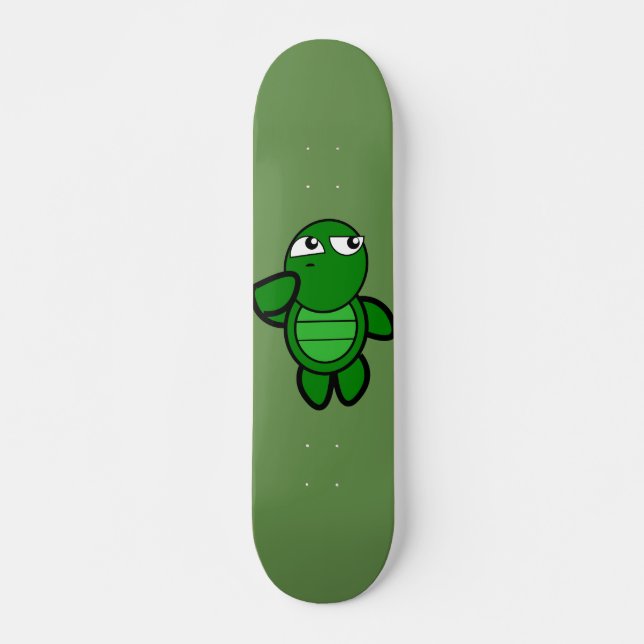 Skateboard tablero de la tortuga adorable (Anverso )