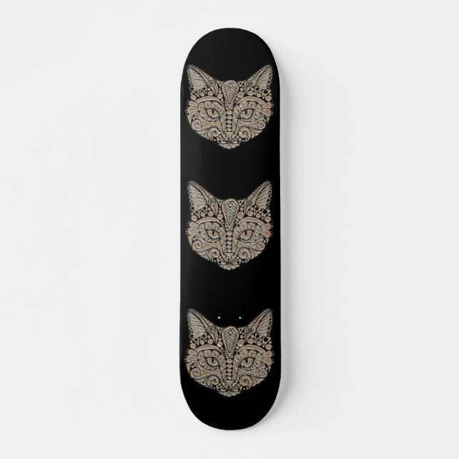 Skateboard tablero de patinaje sobre gatos de joyas (Anverso )