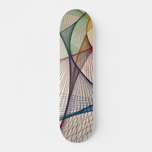 Skateboard Tablero de skate abstracto geométrico (Anverso )