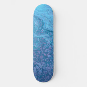 Skateboard Tablero de skate abstracto Ocean Breeze 3 Soft Blu
