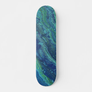 Skateboard Tablero de skate abstracto Wabash 2 Cool Azul Verd