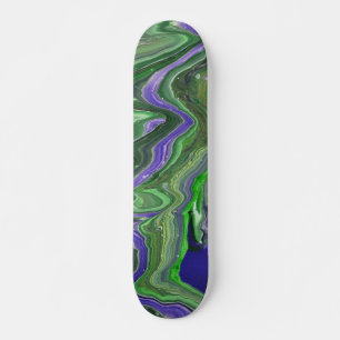 Skateboard Tablero de skate de acrílico abstracto Zig Zag ver