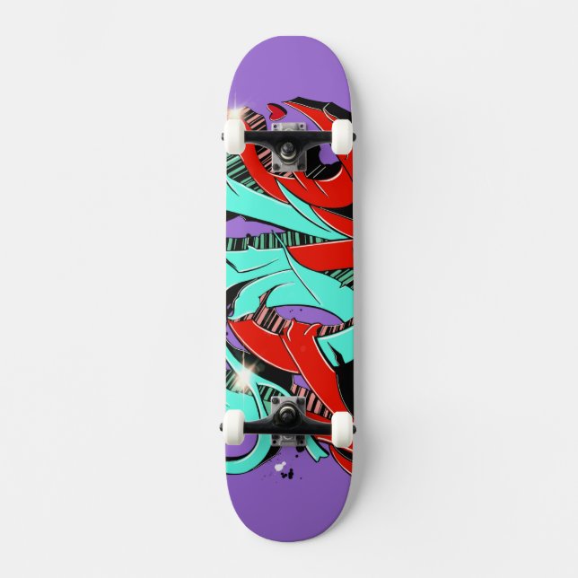 Skateboard Tablero de skate Graffiti Vibes (Anverso)