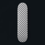 Skateboard Tablero de verificación de patrones de control gri<br><div class="desc">Patrón de cuadros grises retro 90 tablero de ajedrez</div>