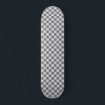 Skateboard Tablero de verificación de patrones de control gri<br><div class="desc">Patrón de cuadros grises retro 90 tablero de ajedrez</div>