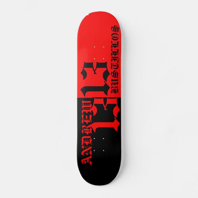 Skateboard tablero del equipo de los bustillos de andrew (Anverso)