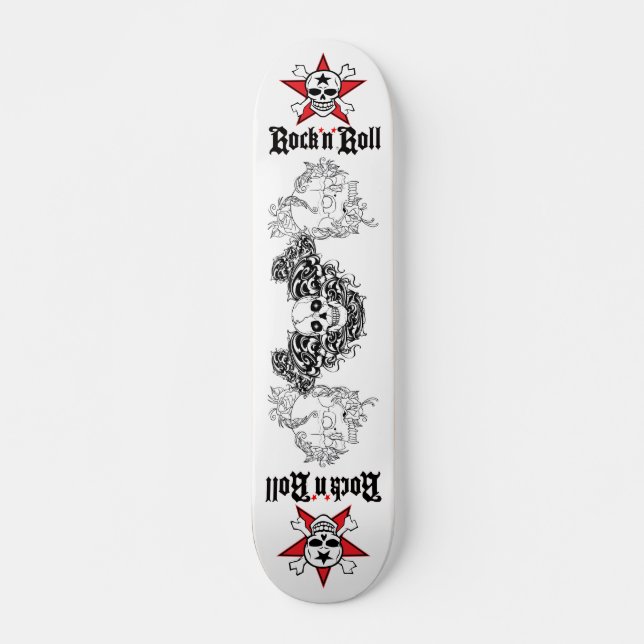 Skateboard Tablero del rollo de la roca N (Anverso )