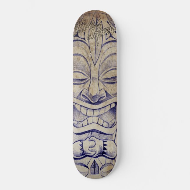 Skateboard Tablero del tatuaje de TIKI (Anverso)