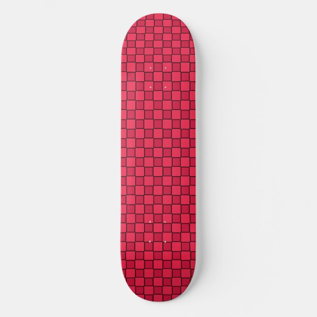 Skateboard Tablero negro rojo (Anverso)