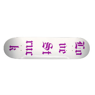 Skateboard Tablero pegado amor blanco del patín