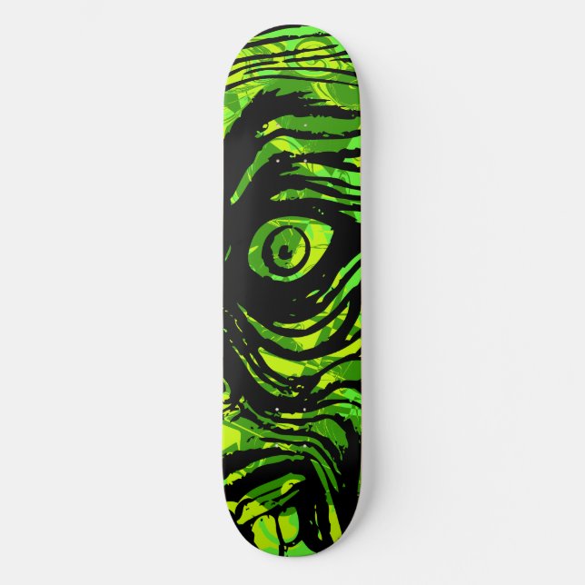 Skateboard Tablero verde del patín del zombi (Anverso)