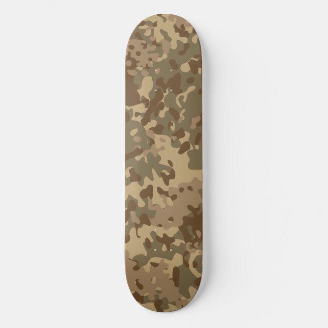 Skateboard Tablón de skate de camuflaje marrón bronceado verd (Anverso)