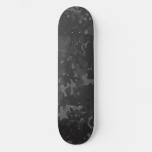 Skateboard Tablón de skate de camuflaje negro gris