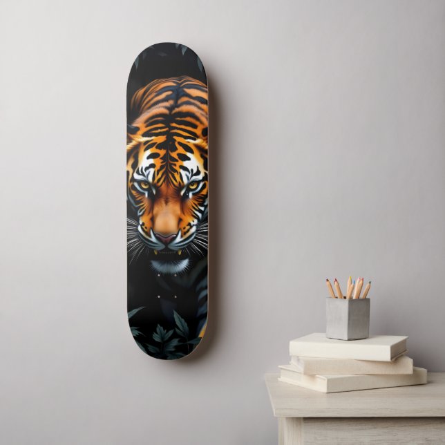 Skateboard Tablón de skate de caza de tigre (Arte de la pared)