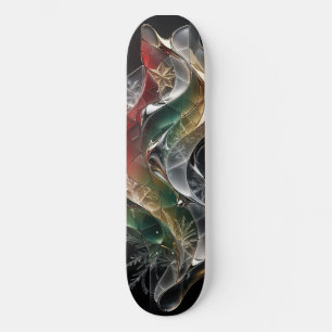 Skateboard Tablón de skate de columna de mosaico futurista