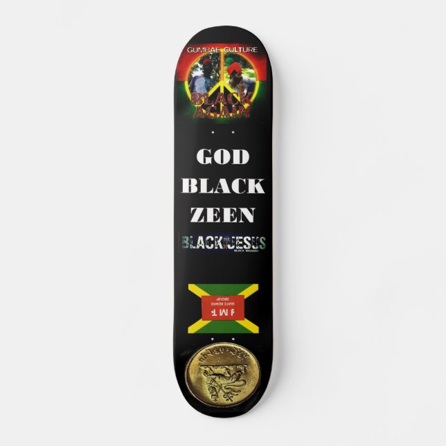 Skateboard Tablón de skate de DIOS NEGRO ZEEN (Anverso)