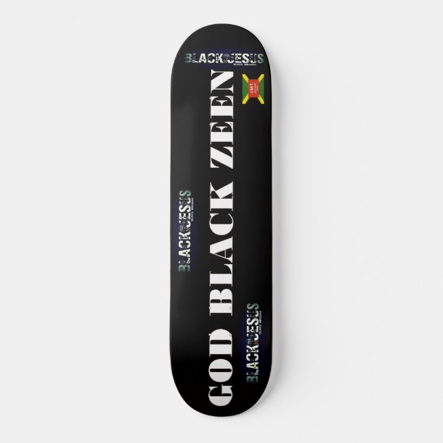 Skateboard Tablón de skate de DIOS NEGRO ZEEN (Anverso)