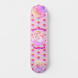 Skateboard Tablón de skate de flor rosa marimacho