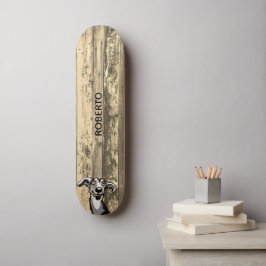 Skateboard Tablón de Skate de Madera Desgastada