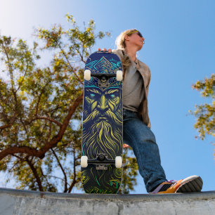 Skateboard Tablón de skate del guerrero vikingo Odin Mitologí