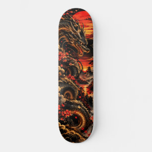 Skateboard Tablón de skate Dragón Oscuro – Fantasía de puesta