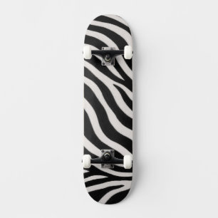 Skateboard Tablón de skate elegante con patrón de cebra de mo
